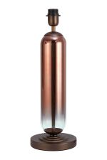 Zara Tubular Table Lamp Without Shade, 1 Light E27, Matt Bronze Plated/Copper Fade Glass