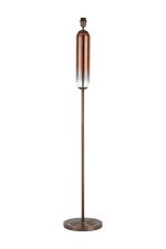 Zara Floor Lamp Without Shade, 1 Light E27, Matt Bronze Plated/Copper Fade Glass