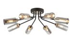 Vico Ceiling, 8 Light G9, Anthracite/Satin Nickel/Smoked Glass