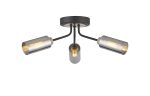 Vico 43.6cm Ceiling, 3 Light G9, Anthracite/Satin Nickel/Smoked Glass