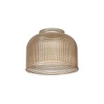 Luxe 14.5x11cm Prismatic Dome Glass Shade (D), Amber