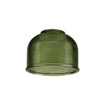 Luxe 14.5x11cm Prismatic Dome Glass Shade (D), Moss Green