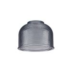 Luxe 14.5x11cm Prismatic Dome Glass Shade (D), Smoke Blue