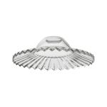 Luxe 21.6x6cm Pleated Disc Glass Shade (F), Clear