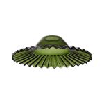 Luxe 21.6x6cm Pleated Disc Glass Shade (F), Moss Green