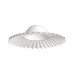 Luxe 21.6x6cm Pleated Disc Glass Shade (F), Opal