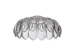Luxe 26x10cm Petal Bowl Glass Shade (G), Clear