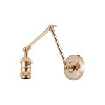 Luxe Adjustable Wall Lamp Switched (FRAME ONLY), 1 x E27, French Gold