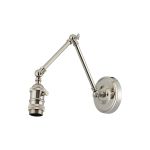 Luxe Adjustable Wall Lamp Switched (FRAME ONLY), 1 x E27, Polished Nickel