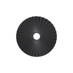 Luxe 25cm Pleated Disc Metal Shade (Q), Black