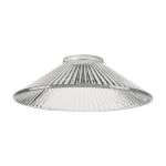 Luxe 25x8cm Pleated Cone Glass Shade (L), Clear