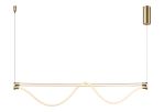 Fugaz Linear Pendant, 38W LED, 3000K, 2600lm, Painted Gold, 3yrs Warranty