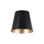 Tera 16 x 14cm (Top Hole 105mm) Black/Gold Metal Shade (A), NO SUPPORT RODS INCLUDED