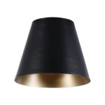 Tera 23 x 18cm (Top Hole 105mm) Black/Gold Metal Shade (A) NO SUPPORT RODS INCLUDED,