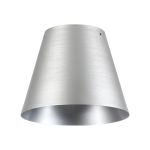 Tera 23 x 18cm (Top Hole 105mm) Light Grey/Silver Metal Shade (A) NO SUPPORT RODS INCLUDED,