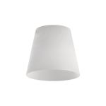 Tera 16 x 14cm (Top Hole 105mm) Frosted White Glass Shade (B), NO SUPPORT RODS INCLUDED