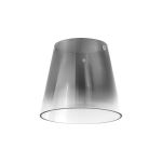 Tera 16 x 14cm (Top Hole 105mm) Smoke Faded Glass Shade (B), NO SUPPORT RODS INCLUDED