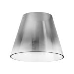 Tera 23 x 18cm (Top Hole 105mm) Smoke Faded Glass Shade (B) NO SUPPORT RODS INCLUDED,