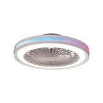 Gamer 47cm 40W LED Dimmable White/RGB Ceiling Light With Built-In 20W DC Fan With Single Speed Reverse, c/w Remote Control, 4200lm, White