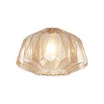 Alux 30cm x 20cm Origami Trapezium Glass (A) Shade, Amber