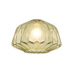 Alux 30cm x 20cm Origami Trapezium Glass (A) Shade, Moss Green