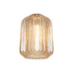 Alux 20cm x 26cm Origami Cylinder Glass (B) Shade, Amber