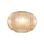 Alux 30cm x 20cm Origami Pumpkin Glass (C) Shade, Amber