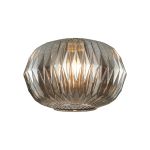 Alux 30cm x 20cm Origami Pumpkin Glass (C) Shade, Smoke