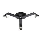 Bagno 52cm Flush Ceiling (FRAME ONLY), 3 Light G9, IP44, Black/Polished Chrome
