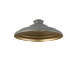 Carman Round Tiered Metal Lampshade, Polished Grey/Gold