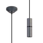 Albor 10cm 1.5m 1 Light Pendant, 1 x E27, Grey/Black Braided Cable