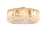Aster 60cm Round Flush Ceiling Light, 9 x E14, Brass/Frosted Glass