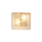 Aster 22 x 12cm Small Wall Light, 2 x E14, Brass/Frosted Glass