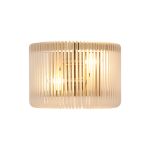 Aster 32 x 18cm Medium Wall Light, 2 x E14, Brass/Frosted Glass