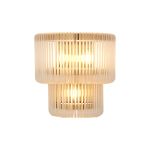 Aster 32 x 18cm Large Wall Light, 3 x E14, Brass/Frosted Glass