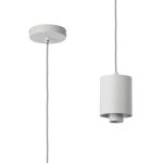 Odeyscene 12cm Pendant (FRAME ONLY), 1 x E27, Satin White/Clear Twisted Cable