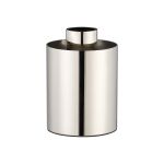 Odeyscene Table Lamp Without Shade, 1 x E27, Polished Nickel/Dark Grey Braided Cable