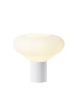 Odeyscene Table Lamp With Wide Glass, 1 x E27, Satin White/Opal/Clear PVC Cable