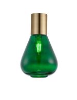 Odeyscene 23cm Ceiling Light With Narrow Glass, 1 x E27, Antique Brass/Bottle Green