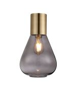 Odeyscene 23cm Ceiling Light With Narrow Glass, 1 x E27, Antique Brass/Inky Black