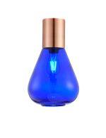 Odeyscene 23cm Ceiling Light With Narrow Glass, 1 x E27, Antique Copper/Blue Ink