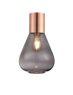 Odeyscene 23cm Ceiling Light With Narrow Glass, 1 x E27, Antique Copper/Inky Black