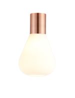 Odeyscene 23cm Ceiling Light With Narrow Glass, 1 x E27, Antique Copper/Opal