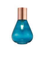 Odeyscene 23cm Ceiling Light With Narrow Glass, 1 x E27, Antique Copper/Teal Blue