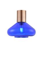 Odeyscene 31cm Ceiling Light With Wide Glass, 1 x E27, Antique Copper/Blue Ink