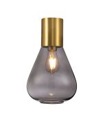 Odeyscene 23cm Ceiling Light With Narrow Glass, 1 x E27, Aged Brass/Inky Black