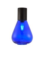 Odeyscene 23cm Ceiling Light With Narrow Glass, 1 x E27, Satin Black/Blue Ink