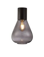 Odeyscene 23cm Ceiling Light With Narrow Glass, 1 x E27, Satin Black/Inky Black
