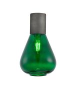 Odeyscene 23cm Ceiling Light With Narrow Glass, 1 x E27, Pewter/Bottle Green