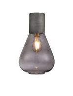 Odeyscene 23cm Ceiling Light With Narrow Glass, 1 x E27, Pewter/Inky Black